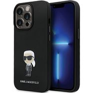 Karl Lagerfeld KLHCP14XSMHKNPK case for iPhone 14 Pro Max 6.7&quot; - black Silicone Ikonik Metal Pin, Karl Lagerfeld