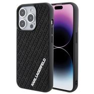 Karl Lagerfeld 3D Rubber Multi Logo case for iPhone 15 Pro - black, Karl Lagerfeld