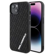 Karl Lagerfeld 3D Rubber Multi Logo case for iPhone 15 - black, Karl Lagerfeld