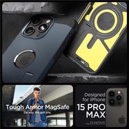 Spigen Tough Armor MagSafe iPhone 15 Pro Max Case - Black Metal, Spigen