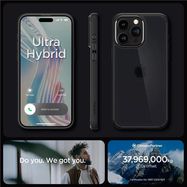 Spigen Ultra Hybrid iPhone 15 Pro Max Case - Clear Black, Spigen