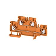 Multi-tier modular terminal, PUSH IN, 2.5 mm², 800 V, 24 A, Number of levels: 2, orange, orange Weidmuller