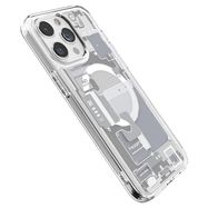 Spigen Ultra Hybrid Mag Case with MagSafe for iPhone 15 Pro Max - White (Zero One Pattern), Spigen