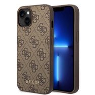 Guess GUHCP15MG4GFBR iPhone 15 Plus 6.7&quot; brown/brown hard case 4G Metal Gold Logo, Guess