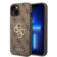 Guess GUHCP15S4GMGBR iPhone 15 6.1&quot; brown/brown hardcase 4G Big Metal Logo, Guess