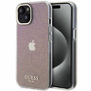 Guess GUHCP15SHDECMP iPhone 15 6.1&quot; pink/pink hardcase IML Faceted Mirror Disco Iridescent, Guess