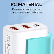 Wozinsky CWCUCW 30W USB-C / 2 x USB-A wall charger - white, Wozinsky