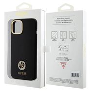 Guess Silicone Logo Strass 4G Case for iPhone 15 - Black, Guess