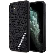 Karl Lagerfeld KLHCN613DMKRLK iPhone 11 / Xr 6.1&quot; black/black hardcase 3D Rubber Multi Logo, Karl Lagerfeld