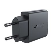 Acefast A65 PD 20W GaN USB-C Ultra Slim Wall Charger - Black, Acefast