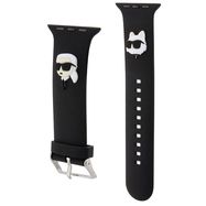 Karl Lagerfeld 3D Rubber Karl&amp;Choupette Heads strap for Apple Watch 38/40/41mm - black, Karl Lagerfeld