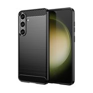 Case for Carbon Case Samsung Galaxy S24+ flexible silicone carbon cover - black, Hurtel