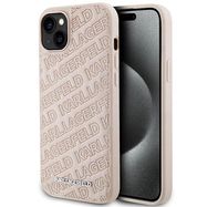 Karl Lagerfeld Quilted K Pattern case for iPhone 15 - pink, Karl Lagerfeld