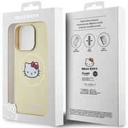 Hello Kitty Leather Kitty Head MagSafe case for iPhone 14 Pro Max - gold, Hello Kitty