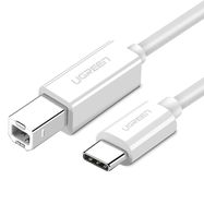 Ugreen US241 USB-C / USB-B 2.0 Cable for Scanner Printer 1.5 m - White, Ugreen