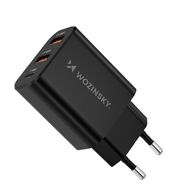 Wozinsky CWCUCB 30W USB-C / 2 x USB-A Wall Charger - Black, Wozinsky