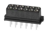 SOCKET, DOUBLE ROW, PCB, 12WAY
