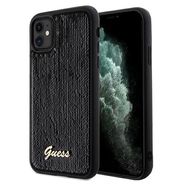 Guess Sequin Script Metal case for iPhone 11 / Xr - black, Guess