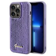 Guess Sequin Script Metal case for iPhone 14 Pro - purple, Guess