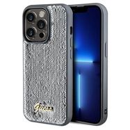 Guess Sequin Script Metal case for iPhone 14 Pro Max - silver, Guess