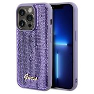Guess Sequin Script Metal case for iPhone 14 Pro Max - purple, Guess