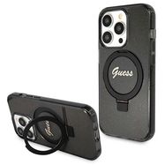Guess Ring Stand Script Glitter MagSafe case for iPhone 13 Pro / 13 - black, Guess