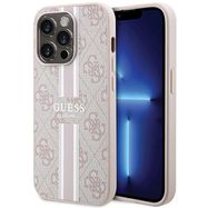 Guess 4G Printed Stripes MagSafe case for iPhone 15 Pro - pink, Guess