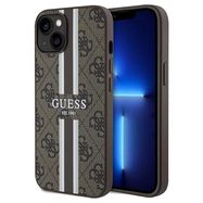 Guess 4G Printed Stripes MagSafe case for iPhone 15/14/13 - brown, Guess