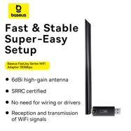 Baseus BS-OH171 150Mb/s USB network card - black, Baseus