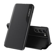 Eco Leather View Case for Samsung A05s with flap - black, Hurtel