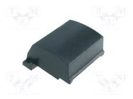 Button; rectangular; black; plastic MEC