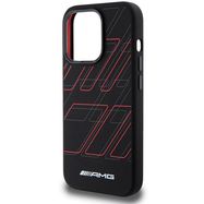 AMG Silicone Large Rhombuses Pattern MagSafe case for iPhone 15 Pro - black, Mercedes