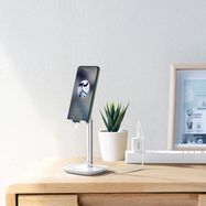 Choetech H035 aluminum stand for a phone or tablet with adjustment - white and silver, Choetech