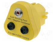 Earthing plug; ESD; 1MΩ ELME