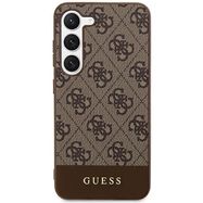 Guess 4G Stripe Collection case for Samsung Galaxy S24+ - brown, Guess