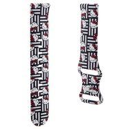 Hello Kitty Silicone Heads & Stripes universal 20mm - black, Hello Kitty