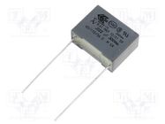 Capacitor: polypropylene; X1,Y2; R41; 22nF; 7.5x13.5x18mm; THT KEMET