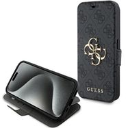 Guess 4G Metal Logo case for iPhone 15 Pro - gray, Guess