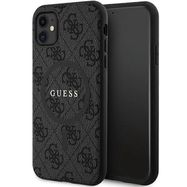 Guess GUHMN61G4GFRK iPhone 11 6.1" / Xr black/black hardcase 4G Collection Leather Metal Logo MagSafe, Guess