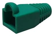 STRAIN RELIEF BOOT, 1POS, PVC, GREEN
