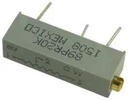 TRIMMER POTENTIOMETER, 20KOHM 20TURN THROUGH HOLE