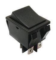 ROCKER SWITCH, DPST, 20A, 125VAC, BLACK