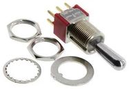 TOGGLE SWITCH, DPDT, 0.4VA, 20V, PCB