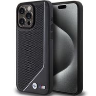 BMW Perforated Twisted Line MagSafe case for iPhone 15 Pro - black, BMW