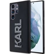 Karl Lagerfeld 3D Rubber Glitter Logo case for Samsung Galaxy S23 Ultra - black, Karl Lagerfeld
