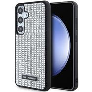 Karl Lagerfeld Rhinestone Metal Logo case for Samsung Galaxy S24 - silver, Karl Lagerfeld