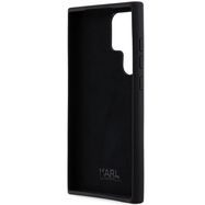 Karl Lagerfeld Silicone Karl&amp;Choupette Metal Pin case for Samsung Galaxy S23 Ultra - black, Karl Lagerfeld
