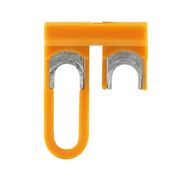 Cross-connector (terminal), Plugged, Number of poles: 2, Pitch in mm: 14.10, Insulated: Yes, orange Weidmuller