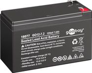 Lead-Acid BatteryGO12-7.2 (7200 mAh, 12 V), black - Faston (4.8mm) lead acid battery, BattVO