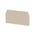 Partition plate (terminal), End and intermediate plate, 65 mm x 37 mm, dark beige Weidmuller